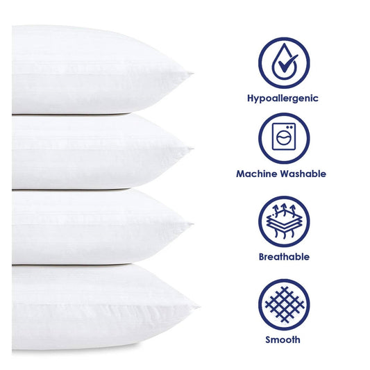Set of 4 - Queen size Down Alternative Pillows - Machine Washable