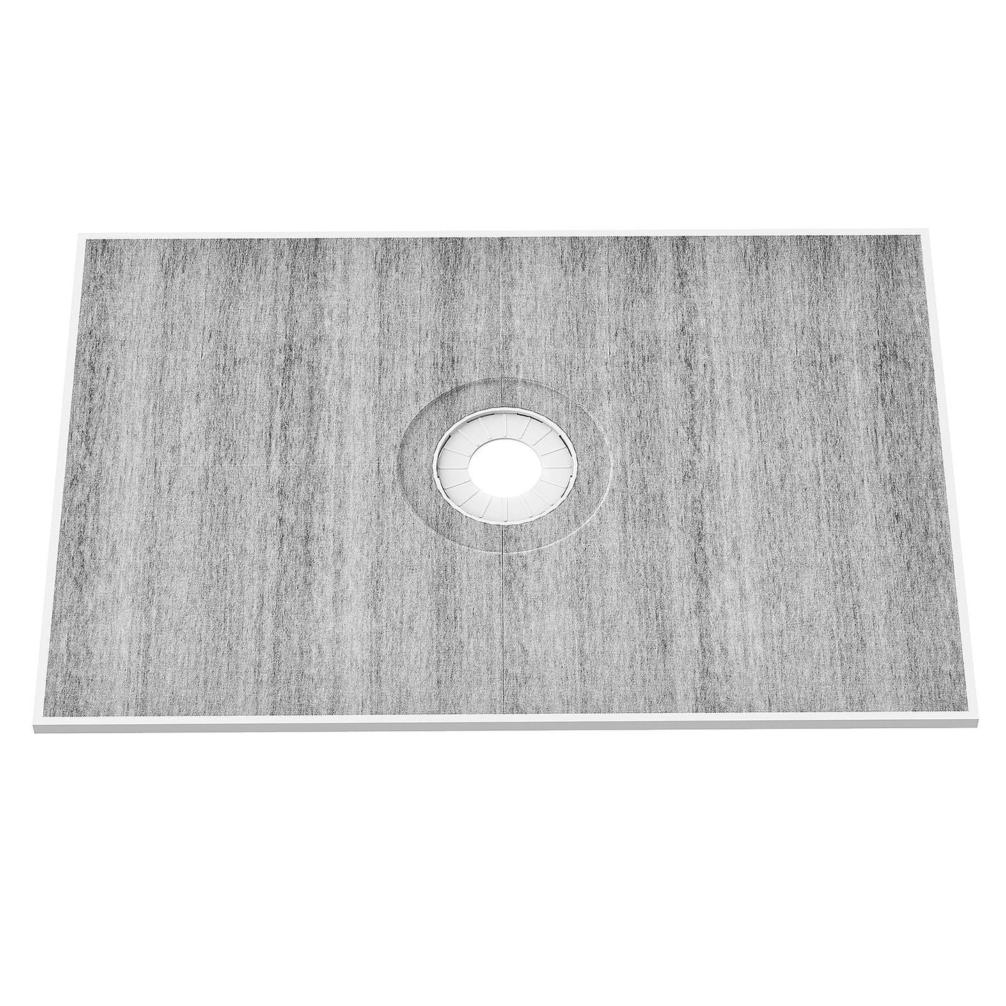 Shower Curb Kit, 48"x72" Shower Pan Kit with 6.3" Central Drain, Lightweight EPS Shower Installation Kits with 2 Waterproof Cloths, Shower Pan Slope Sticks Fit for Bathroom