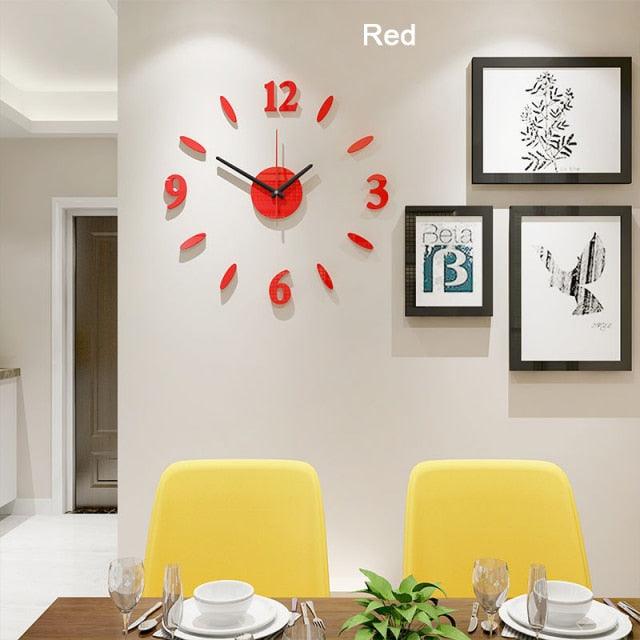 Luminous Clock Home Simplicity Silent Fashion Wall Clock Analog Timekeeper for Home Living Room Bedroom Office Battery-Powered Modern House Decoration Silent Clock Decor with Number Sticker Living Room Creative Wall Stickers Bedroom Wall Clock