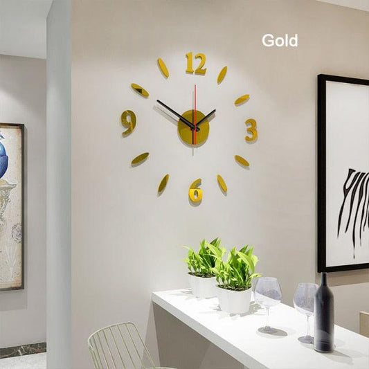 Luminous Clock Home Simplicity Silent Fashion Wall Clock Analog Timekeeper for Home Living Room Bedroom Office Battery-Powered Modern House Decoration Silent Clock Decor with Number Sticker Living Room Creative Wall Stickers Bedroom Wall Clock