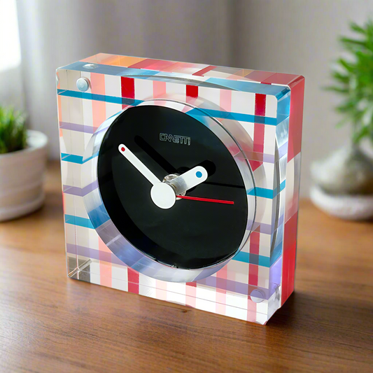 The Original Square Acrylic Clock in Colorful Layers