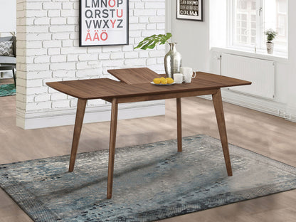 Alfredo 63-inch Extension Leaf Dining Table Natural Walnut