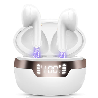 Wireless Earbud Bluetooth 5.2 Headphones with HD Mic [2023] Bluetooth Earphones in Ear Deep Bass Bluetooth Earbud IP7 Waterproof Wireless Headphones 40H Playtime Ear Buds for iPhone Android USB-C