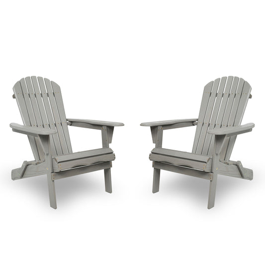 Lounge Patio Chair For Garden Outdoor Wooden Folding Adirondack Chair (Set of 2) Solid Cedar Wood Lounge Patio Chair For Garden