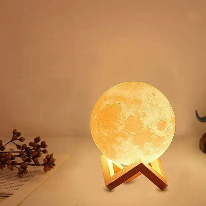 16-Colour Remote Control Moon Night Table Lamp