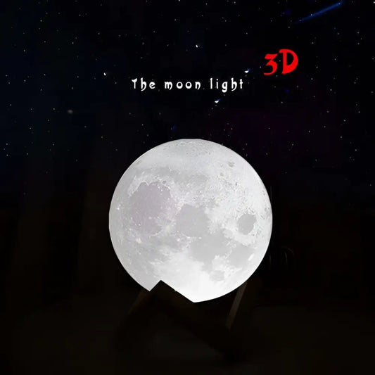 16-Colour Remote Control Moon Night Table Lamp