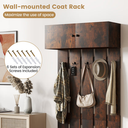 Entryway Wall Coat Rack Wall Mounted Coat Clothes Rack