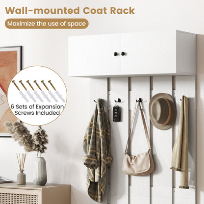 Entryway Wall Coat Rack Wall Mounted Coat Clothes Rack