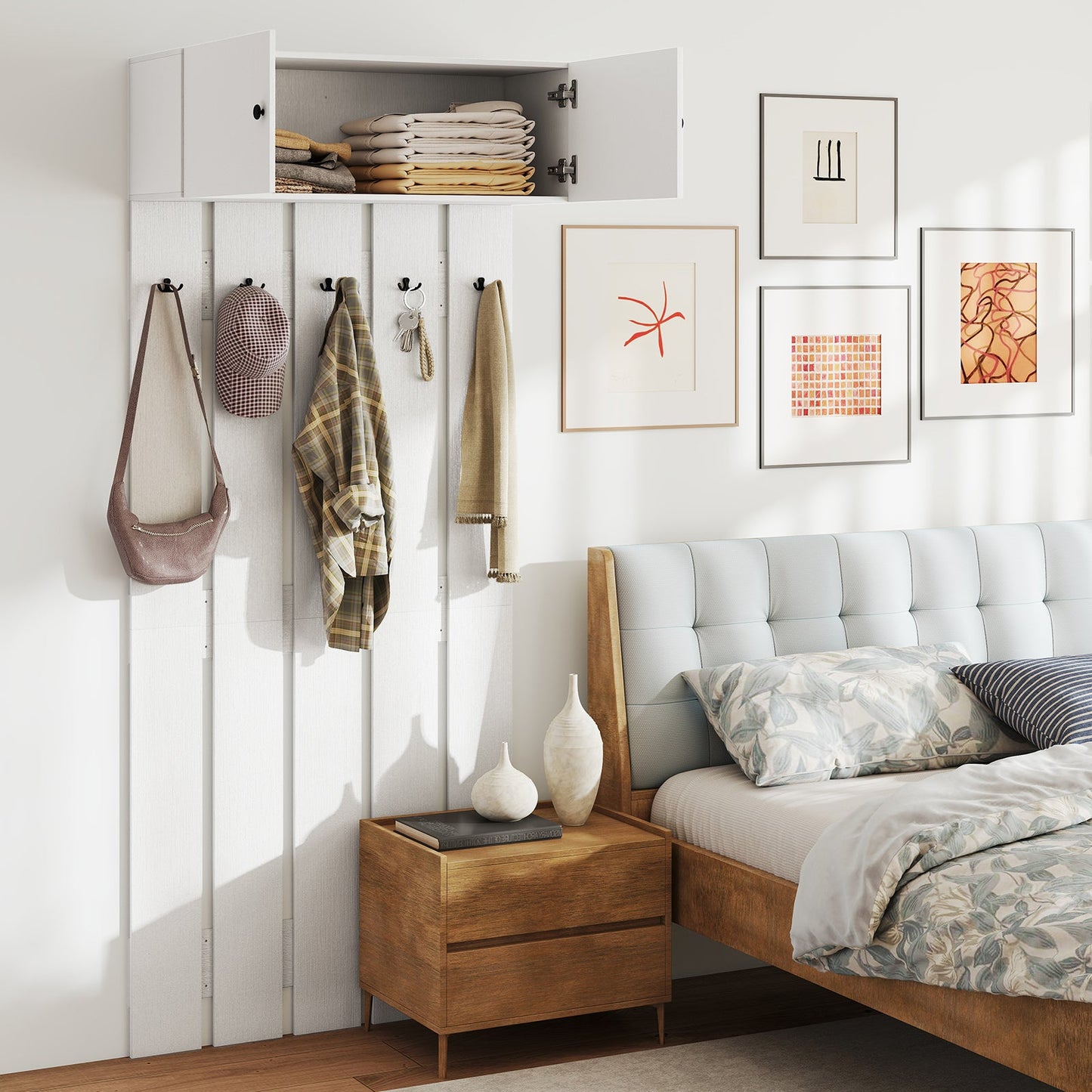 Entryway Wall Coat Rack Wall Mounted Coat Clothes Rack