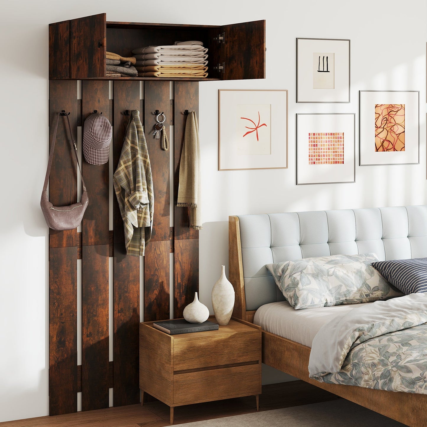 Entryway Wall Coat Rack Wall Mounted Coat Clothes Rack