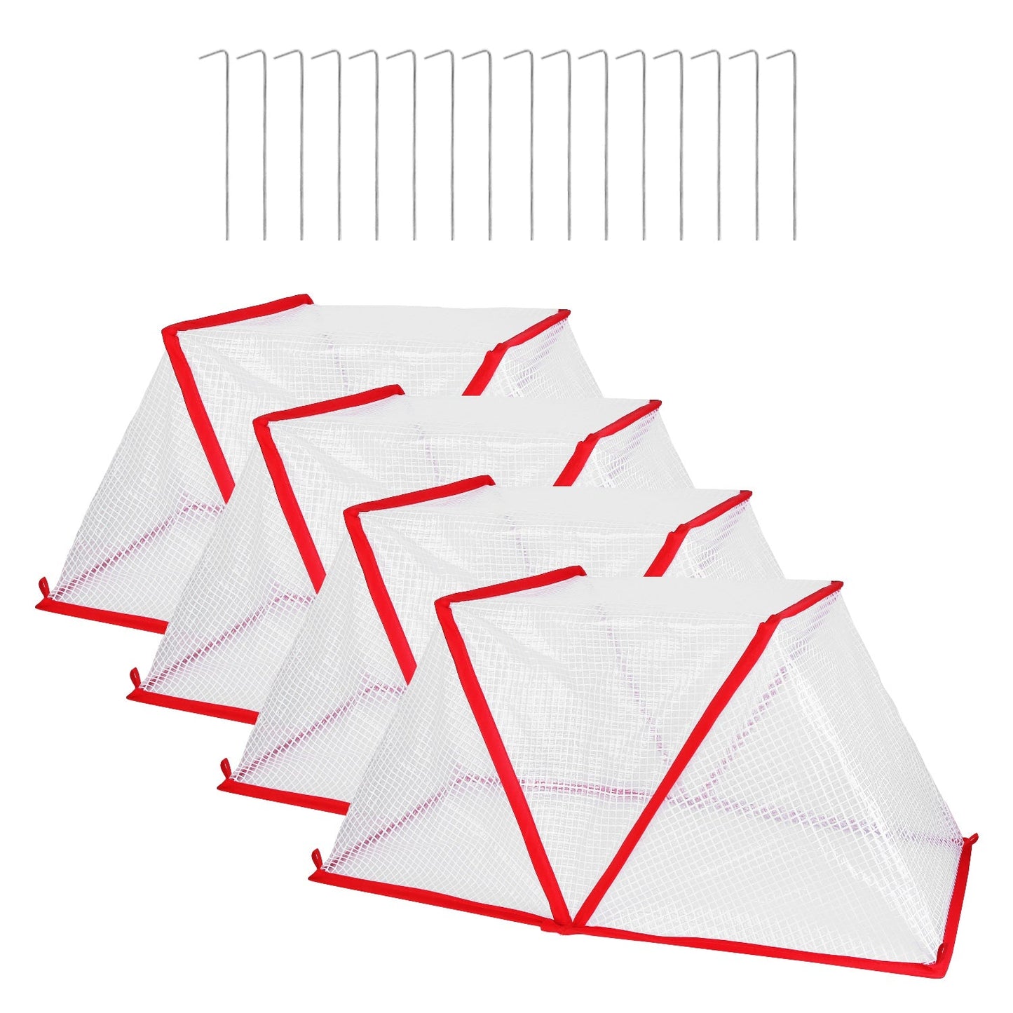 4Pack 31.50×12.99×13.39in Garden Row Accelerator Plants Covers Plant Net Cage Guard Greenhouse Covers Protect Seedling Fruit Vegetable Rows From Frost