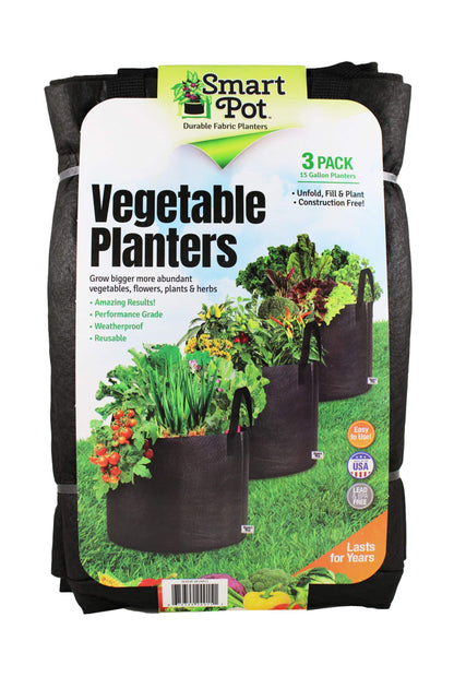 Smart Pot 15-Gallon Vegetable Planters (3 Pack)