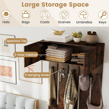 Entryway Wall Coat Rack Wall Mounted Coat Clothes Rack