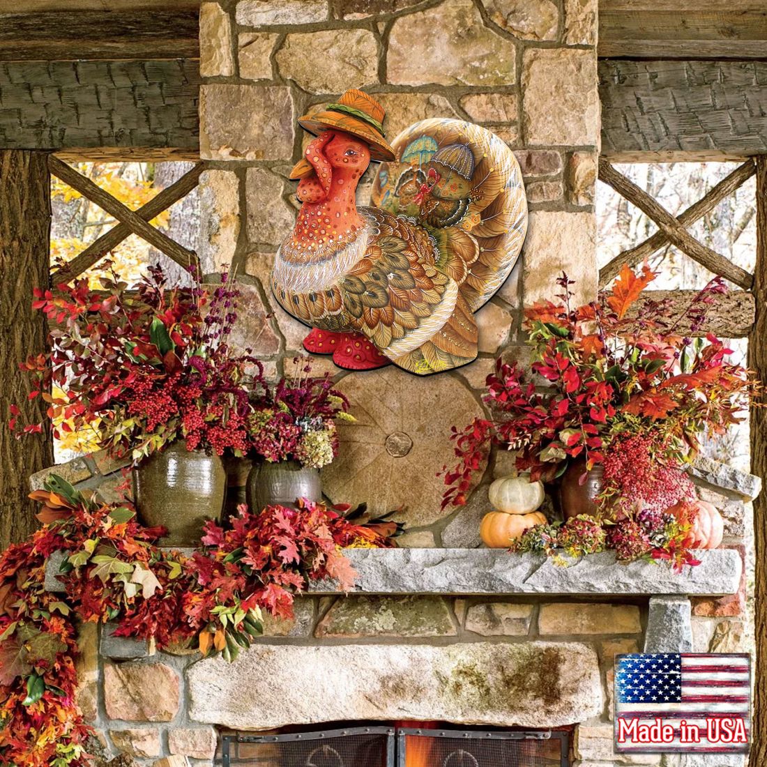 Thanksgiving Tom the Turkey Halloween Door Decor by G. DeBrekht - Thanksgiving Halloween Decor - 8158904H