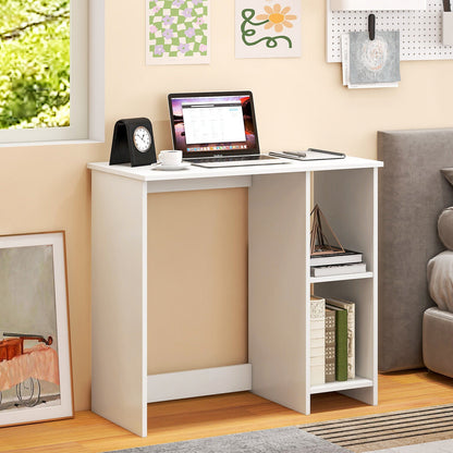 31.5 Inch Modern Home Office Desk with 2 Compartments