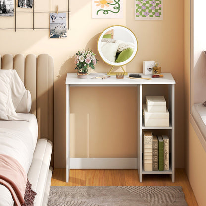 31.5 Inch Modern Home Office Desk with 2 Compartments