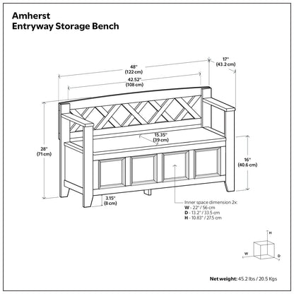 Amherst Entryway Storage Bench
