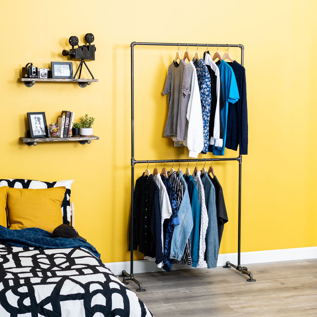 Freestanding Double Clothing Rack