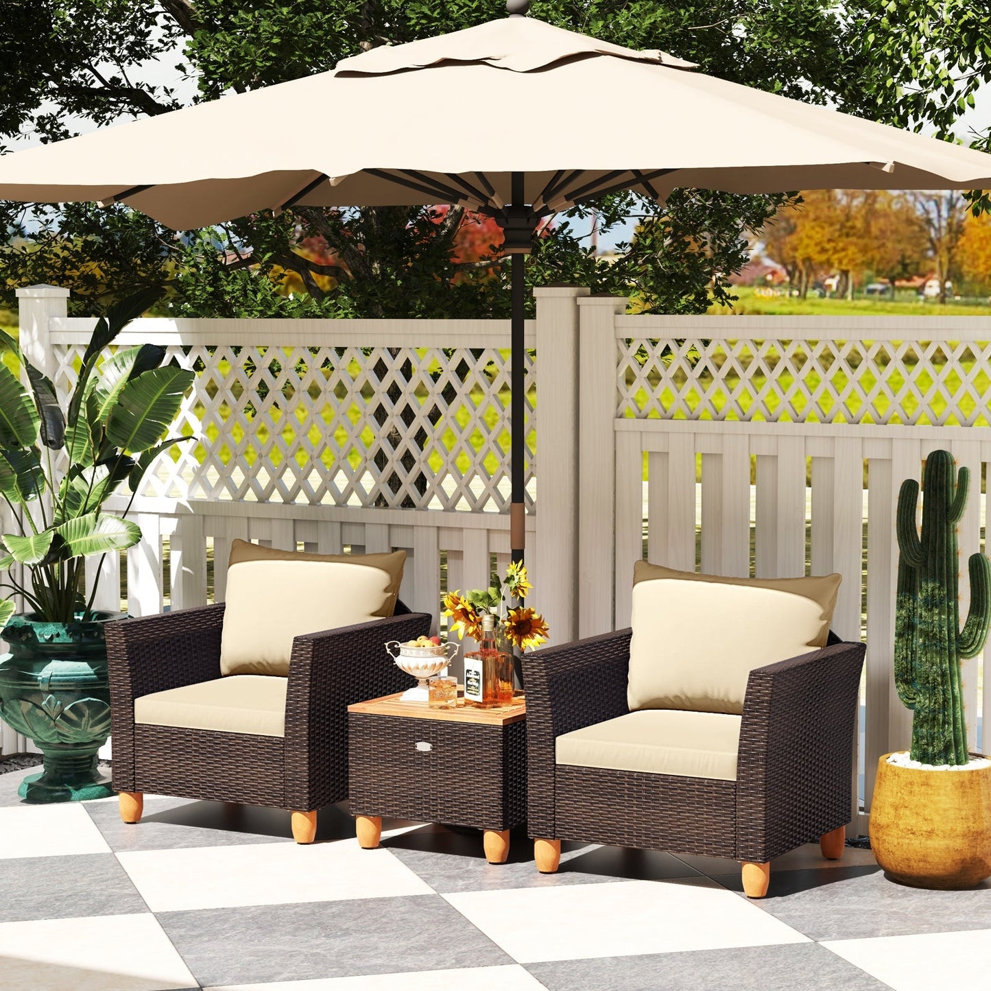 3 Pieces Patio