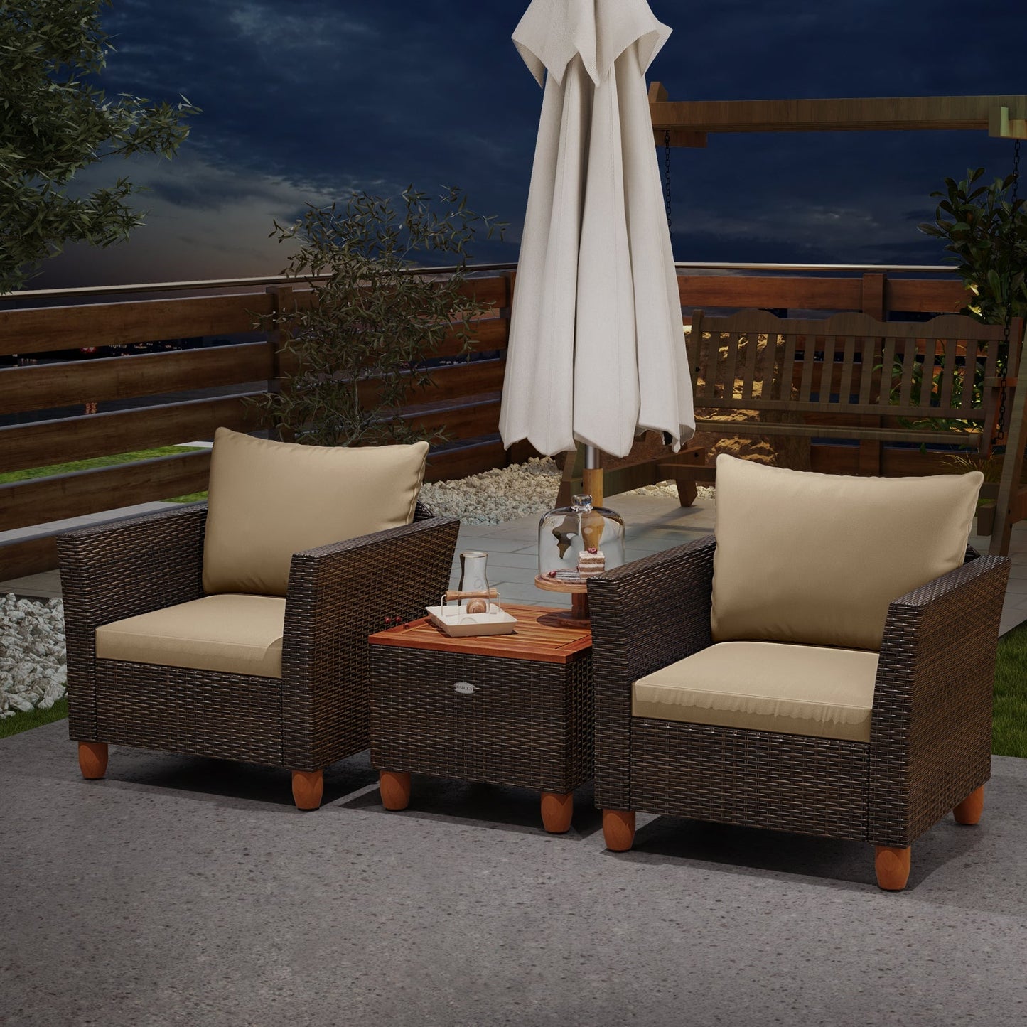 3 Pieces Patio