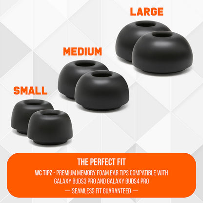 Galaxy Buds Pro 3 & 4 Memory Foam Ear Tips - WC TipZ Galaxy