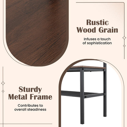 3-in-1 Hall Tree Freestanding Entryway Bench with Hooks