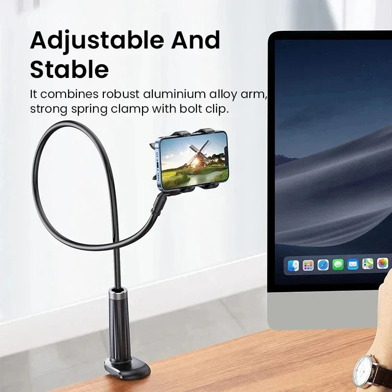 360 Clip Mobile Phone Holder Stand Portable Flexible Lazy Bed Desktop Bracket Desk Mount Stand Base For iPhone Samsung Xiaomi