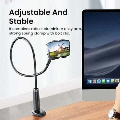 360 Clip Mobile Phone Holder Stand Portable Flexible Lazy Bed Desktop Bracket Desk Mount Stand Base For iPhone Samsung Xiaomi