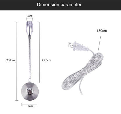 3W Dimmable Wall Reading Lamp, LED Bed Reading Book Light, Wall Sconce Bedside Reading Study Lamp Decorative Table Lamp Cute Study Lamps for Bedroom Décor