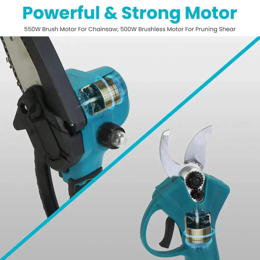 4-in-1 Cordless Brushless Pole Saw and Pruning Shear Kit