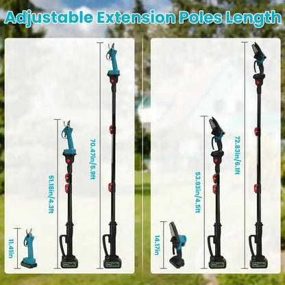 4-in-1 Cordless Brushless Pole Saw and Pruning Shear Kit