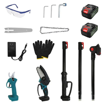 4-in-1 Cordless Brushless Pole Saw and Pruning Shear Kit
