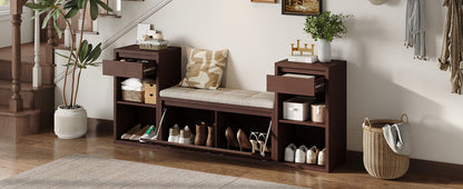 TREXM All-in-One Entryway Storage Bench