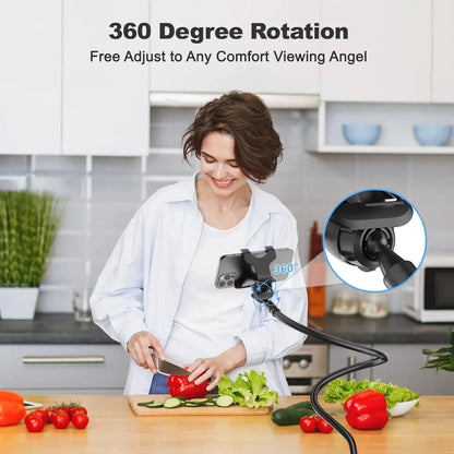 360 Clip Mobile Phone Holder Stand Portable Flexible Lazy Bed Desktop Bracket Desk Mount Stand Base For iPhone Samsung Xiaomi