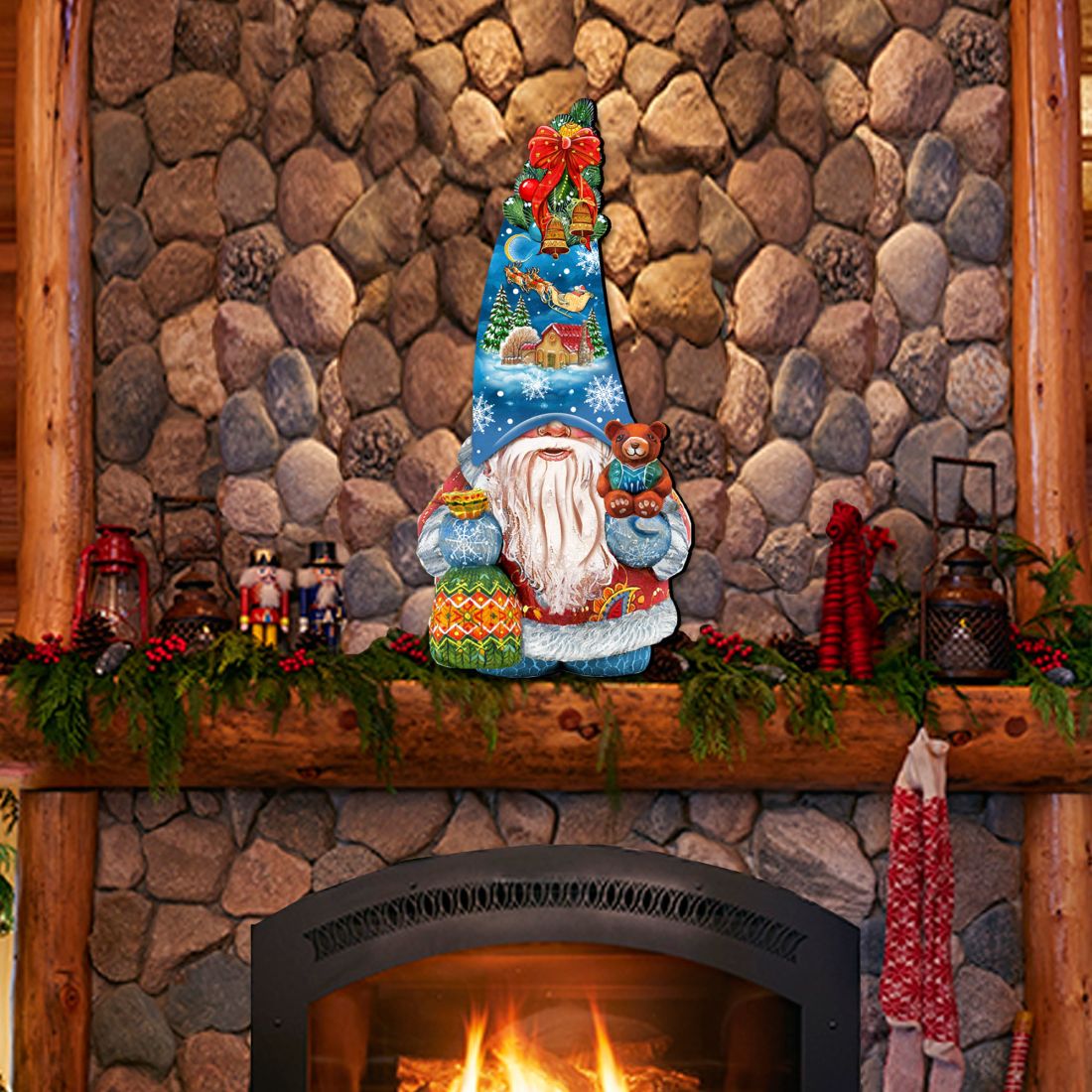Christmas Gnome Holiday Door Decor by G. DeBrekht - Christmas Decor - 8611012H