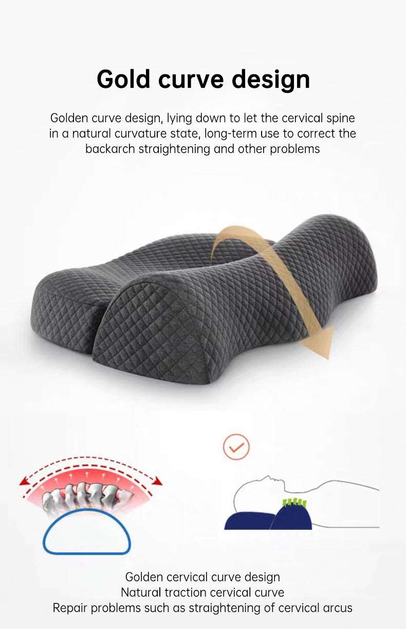 Bed Side Sleeping Pillow Ergonomic Cervical Memory Foam Pillow