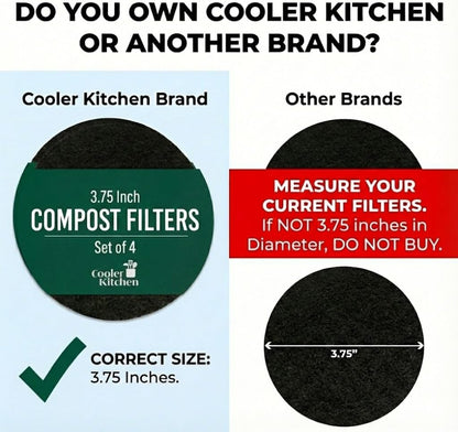 Charcoal Compost Bin Filters (4-Pack)