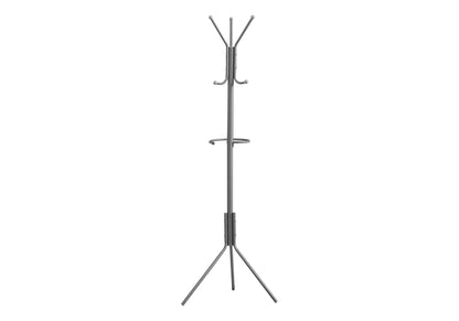 Coat Rack, Hall Tree, Free Standing, Hanging Bar, 6 Hooks, Entryway, Contemporary & Modern