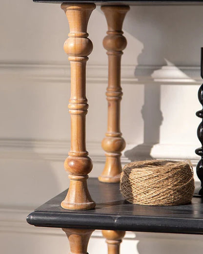 Wood Open Display Shelf with Drawer Base