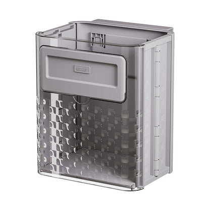 Kitchen folding trash can wall hanging large caliber leftovers bin transparent thickened folding trash can