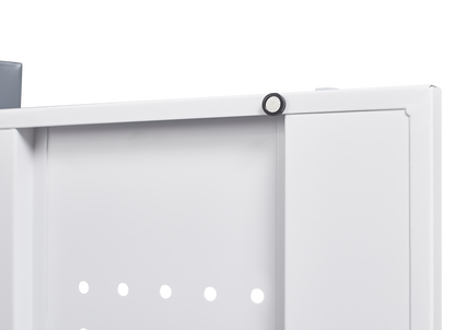 Metal storage cabinets, lockable cleaning tool cabinets, high broom tool organizers, and large storage cabinets in storage store