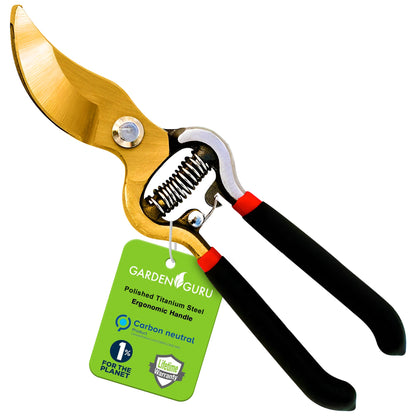 Titanium Bypass Garden Pruner Clippers