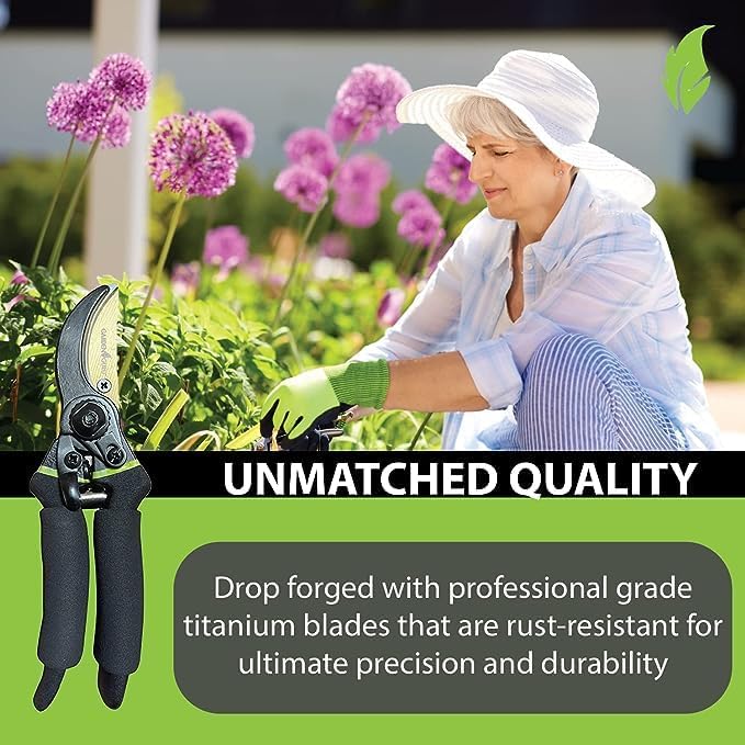 Titanium Soft Grip Garden Pruning Shears Clippers