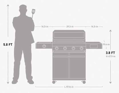 Eminence 405 | Chic Clearview® Smart Stainless Gas Grill