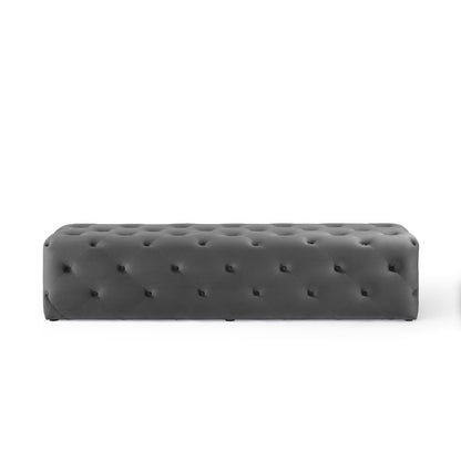 Amour 72" Tufted Button Entryway Performance Velvet Bench by Modway