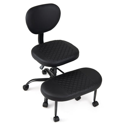 Cross Legged Office Chair with Adjustable Height & Footrest