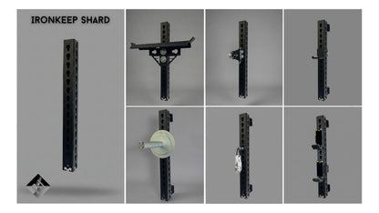 IronKeep Shard Storage Rail – Wall Mounted 3x3 Rack Attachment Organizer (5/8" & 1" Compatible)