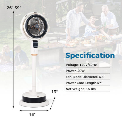 Misting Pedestal Fan Air Circulator with 90° Auto Oscillation Floor Standing Fan with 8 Speeds