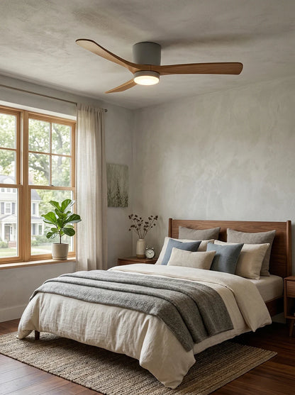 Nordic Propeller Wooden Ceiling Fan Light