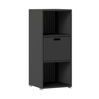 Outdoor Storage Cabinet Patio Wicker Organizer with Drawer